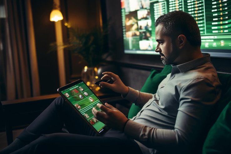 Ilustrasi sistem keamanan digital dan enkripsi data pada platform online